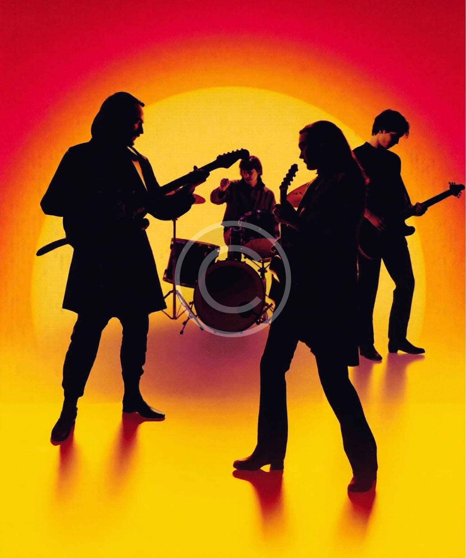 Neon stage band poster
